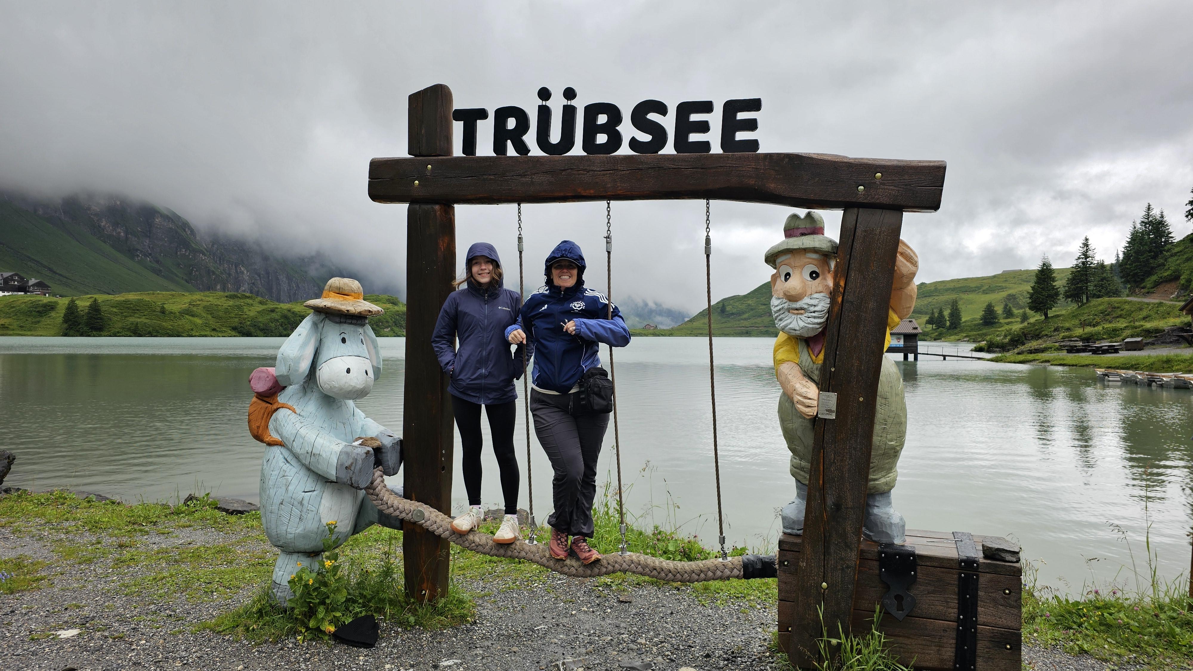Snow and ice at the top of Mount Titlis in July